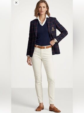 Joe's Midrise Creme The Icon Skinny Jeans Size 30 Cotton